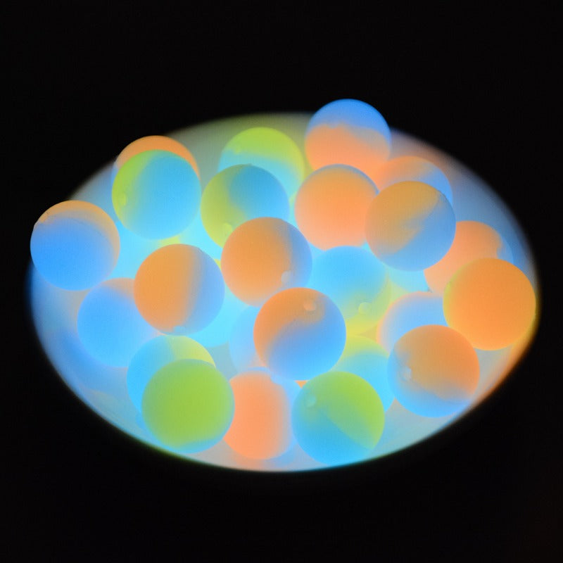 Wholesale 100pcs Two tone Luminous Silicone Round Handmade DIY Personalized Beads